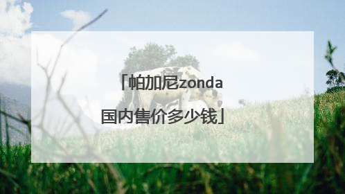 帕加尼zonda国内售价多少钱
