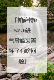 帕萨特B52.0进气导峰装置坏了有啥问题