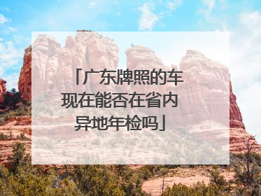 广东牌照的车现在能否在省内异地年检吗