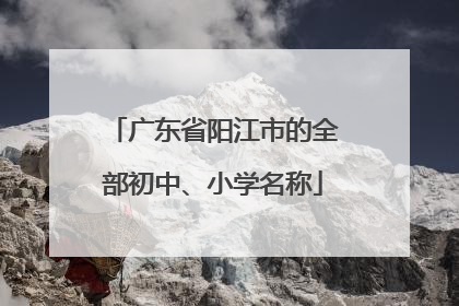 广东省阳江市的全部初中、小学名称