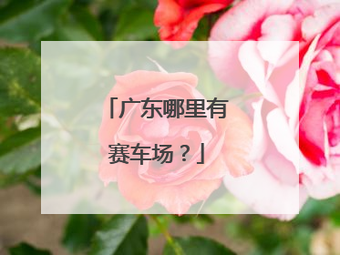 广东哪里有赛车场？