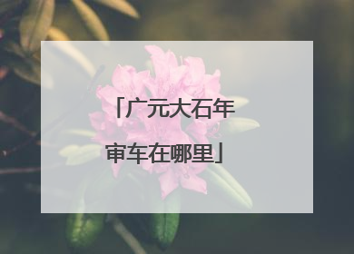 广元大石年审车在哪里