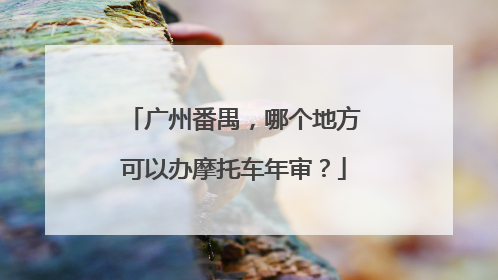 广州番禺，哪个地方可以办摩托车年审？