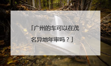 广州的车可以在茂名异地年审吗？