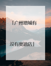 广州增城有没有奥迪店