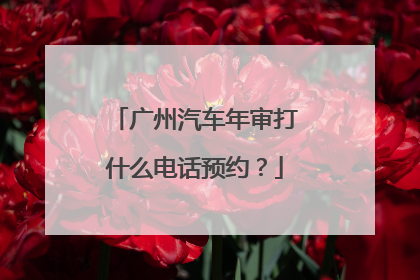 广州汽车年审打什么电话预约？