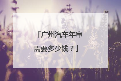 广州汽车年审需要多少钱？