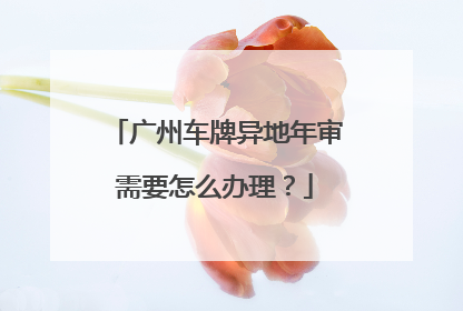 广州车牌异地年审需要怎么办理？