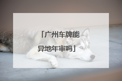广州车牌能异地年审吗