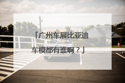 广州车展比亚迪车模都有谁啊？