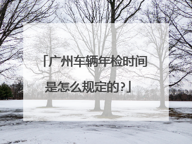 广州车辆年检时间是怎么规定的?
