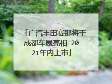 广汽丰田赛那将于成都车展亮相 2021年内上市