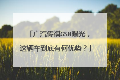 广汽传祺GS8曝光，这辆车到底有何优势？