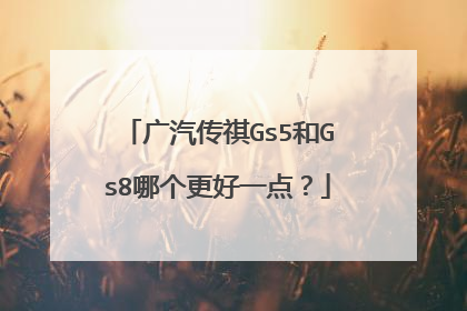 广汽传祺Gs5和Gs8哪个更好一点？