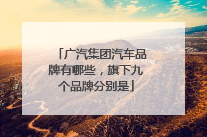 广汽集团汽车品牌有哪些，旗下九个品牌分别是