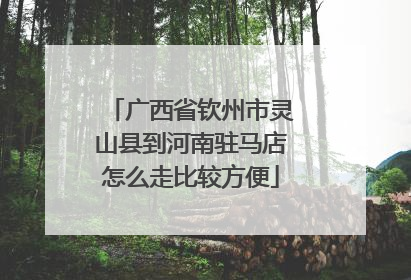 广西省钦州市灵山县到河南驻马店怎么走比较方便