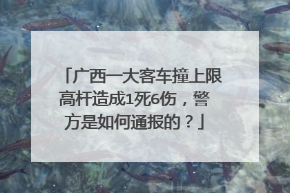 广西一大客车撞上限高杆造成1死6伤，警方是如何通报的？