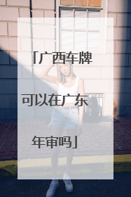广西车牌可以在广东年审吗