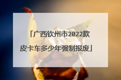 广西钦州市2022款皮卡车多少年强制报废