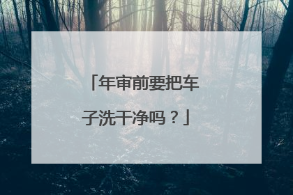 年审前要把车子洗干净吗？
