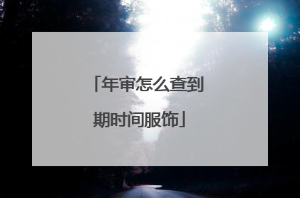 年审怎么查到期时间服饰