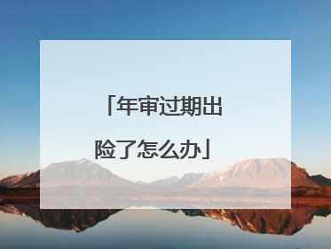 年审过期出险了怎么办