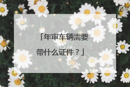 年审车辆需要带什么证件？