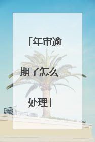 年审逾期了怎么处理