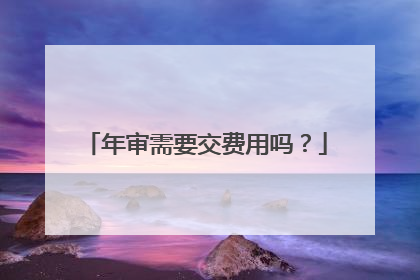 年审需要交费用吗？