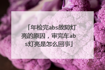 年检完abs故障灯亮的原因，审完车abs灯亮是怎么回事