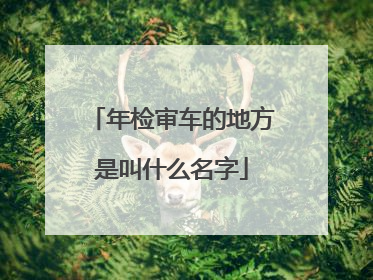 年检审车的地方是叫什么名字