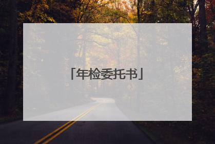 年检委托书