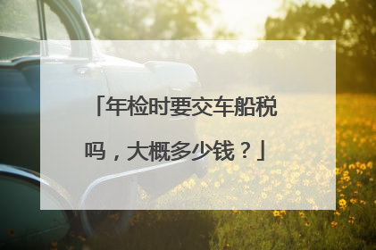 年检时要交车船税吗，大概多少钱？