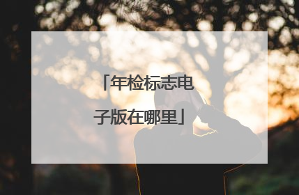 年检标志电子版在哪里