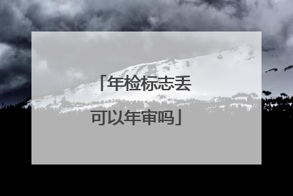 年检标志丢可以年审吗