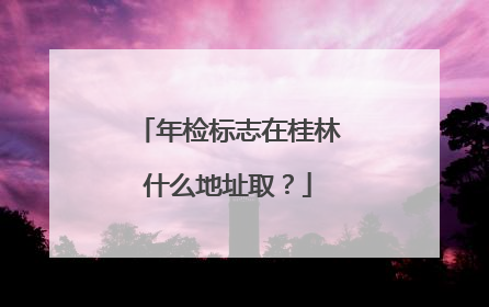年检标志在桂林什么地址取？