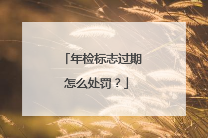 年检标志过期怎么处罚？