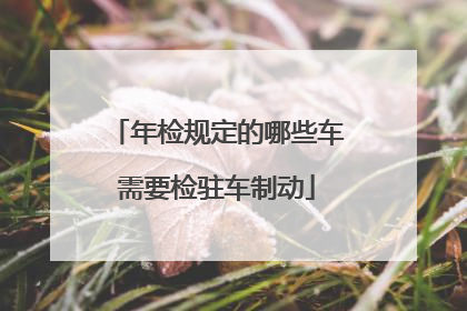年检规定的哪些车需要检驻车制动