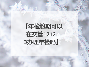 年检逾期可以在交管12123办理年检吗
