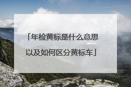 年检黄标是什么意思 以及如何区分黄标车