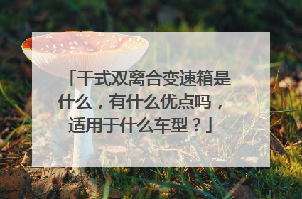 干式双离合变速箱是什么，有什么优点吗，适用于什么车型？