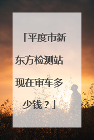 平度市新东方检测站现在审车多少钱？