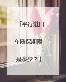平行进口车质保期限是多少？