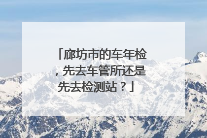 廊坊市的车年检，先去车管所还是先去检测站？