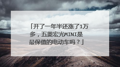 开了一年半还涨了1万多，五菱宏光MINI是最保值的电动车吗？