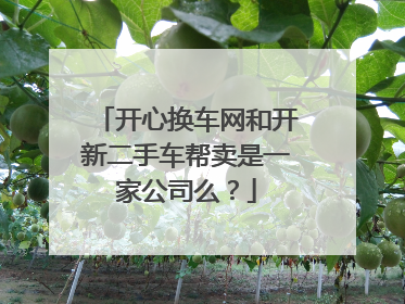 开心换车网和开新二手车帮卖是一家公司么？