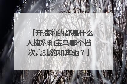 开捷豹的都是什么人捷豹和宝马哪个档次高捷豹和奔驰？
