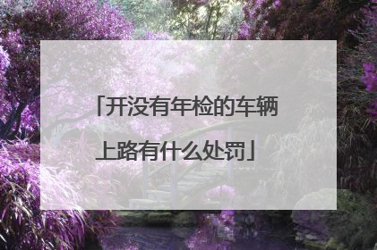 开没有年检的车辆上路有什么处罚