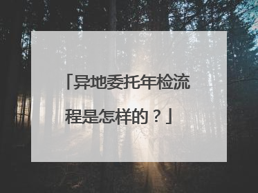 异地委托年检流程是怎样的？