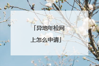 异地年检网上怎么申请